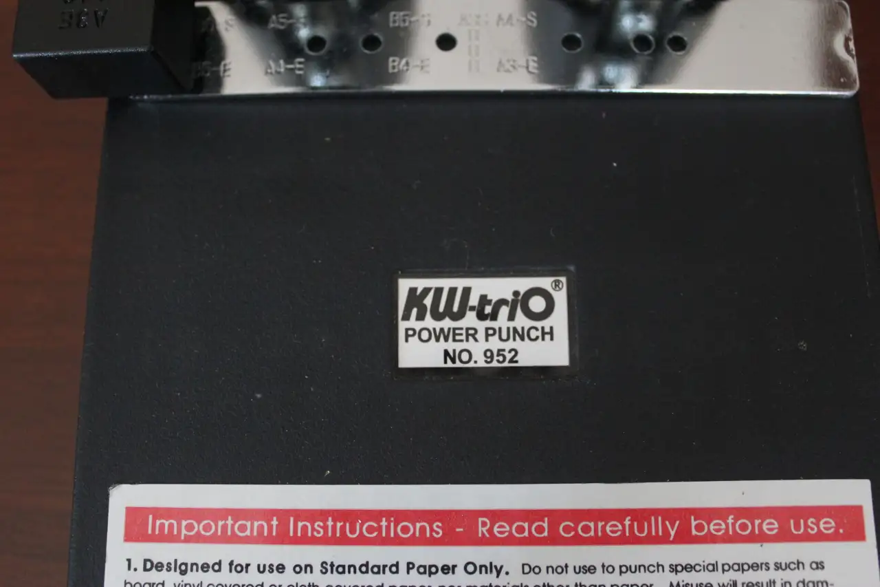 Дырокол мощный KW-Trio 952 с комплектующими, фотография 5