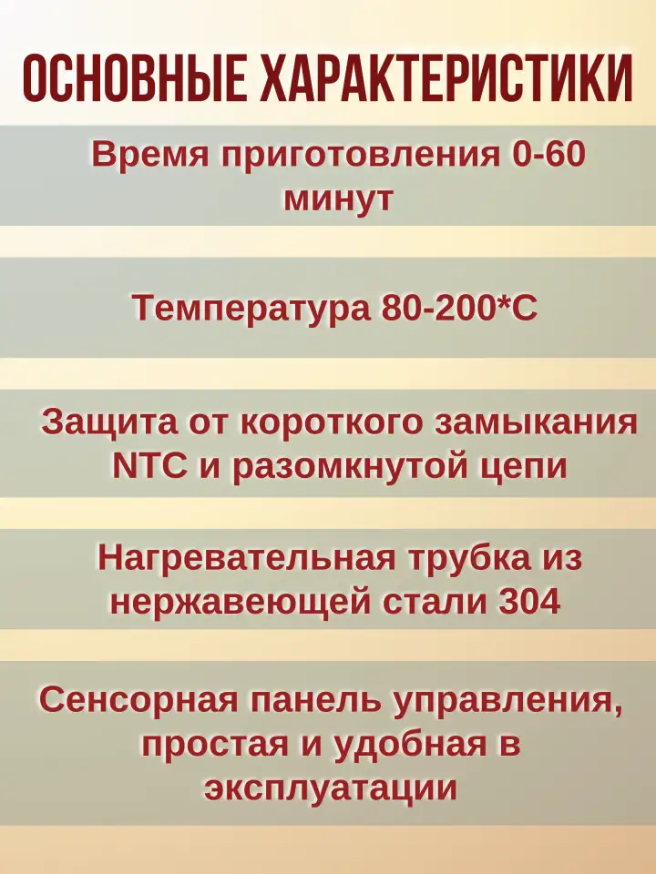 Аэрогриль электрический для дома Oulemei OLM-KZC009 на 8 литров, фотография 5