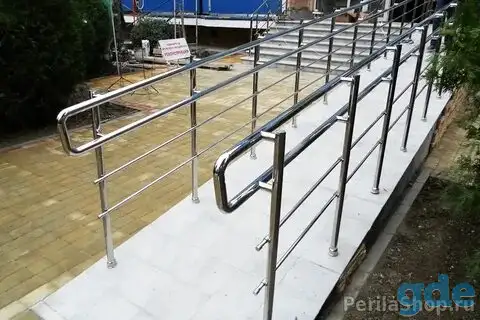 Ограждения пандусов из нержавеющей стали, фотография 2