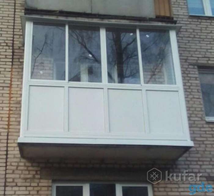 Остекление, отделка балконов и лоджий рамами из ПВХ или алюминия., фотография 8