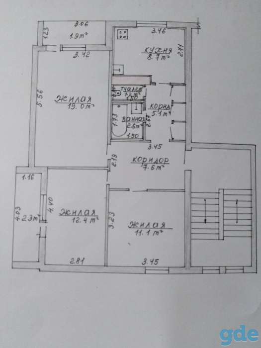 Продается 3-х комнатная квартира, Кореличи, ул.Гагарина д. 28, фотография 9