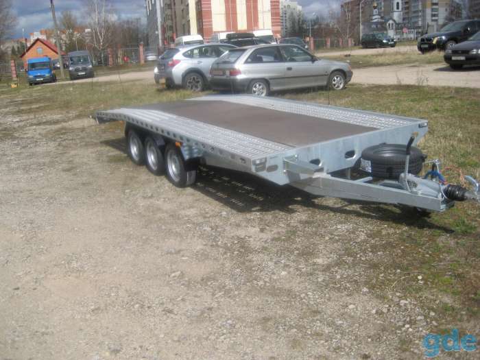 Прицеп автовоз 3 оси Польша 3500кг, 600Х240- R14C, фотография 3