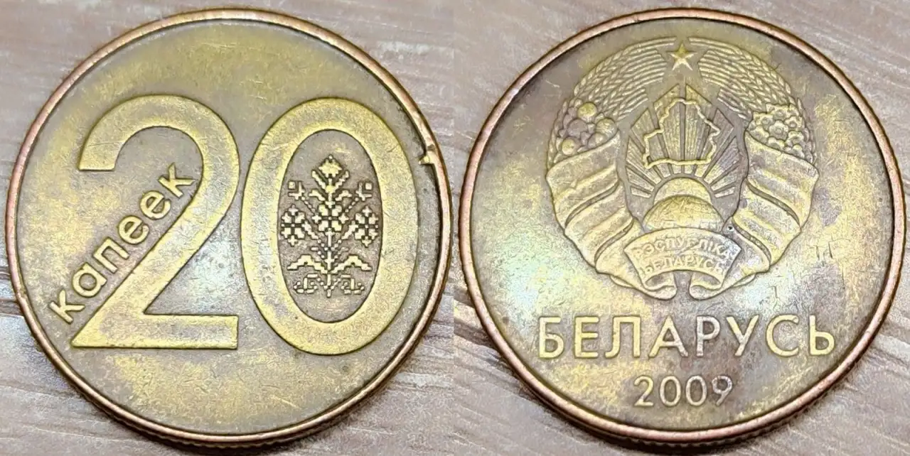 20 копеек 2009 РБ Дефектные, фотография 8