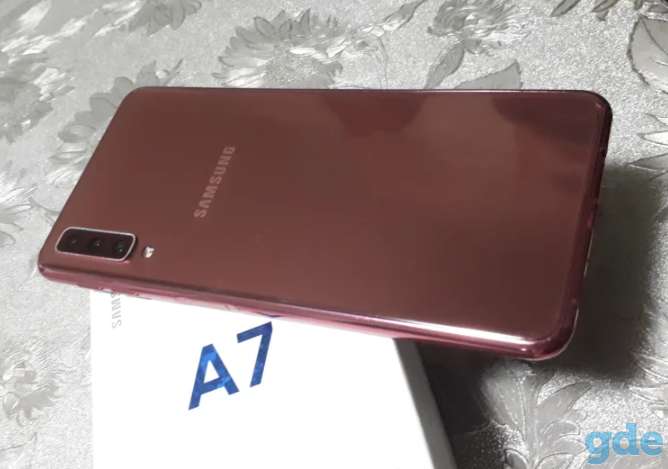 Samsung A7 pink комплект 464 замена экрана или отдам как донор, фотография 1