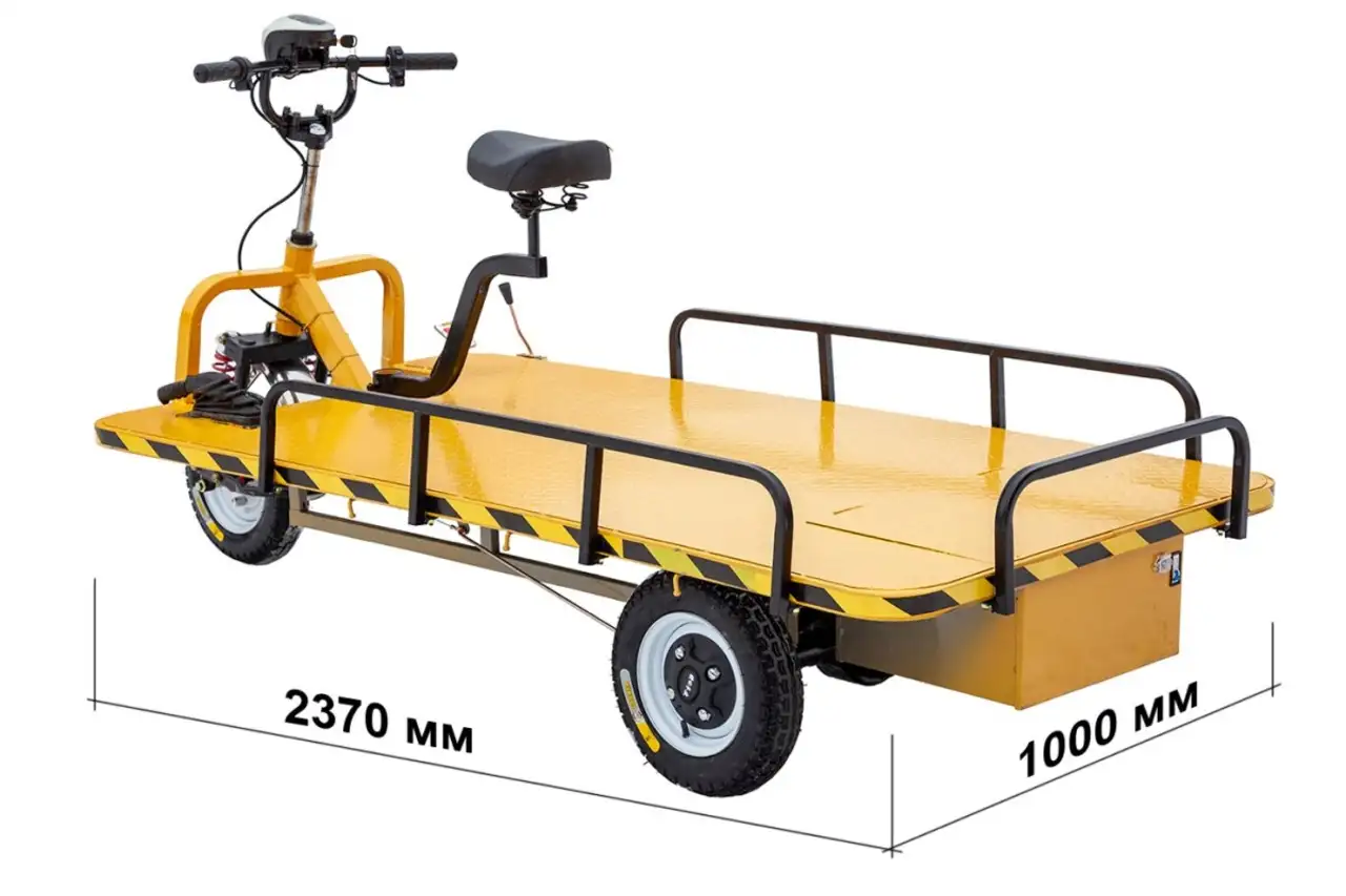 Платформенная тележка электрическая rutrike такса вайд, фотография 7