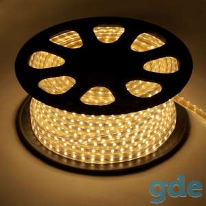 Закрытая светодиодная лента SMD 3528, 4,8W, 220V, IP68, Желтый, фотография 1