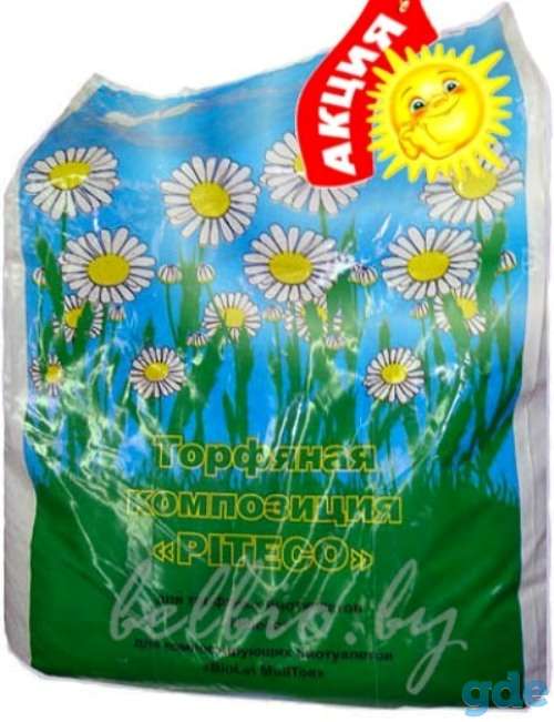 Торфяной наполнитель для таулета Piteco 50л, торф, фотография 1