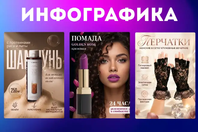 Инфографика для маркетплейсов Ozon, Wildberries, фотография 1