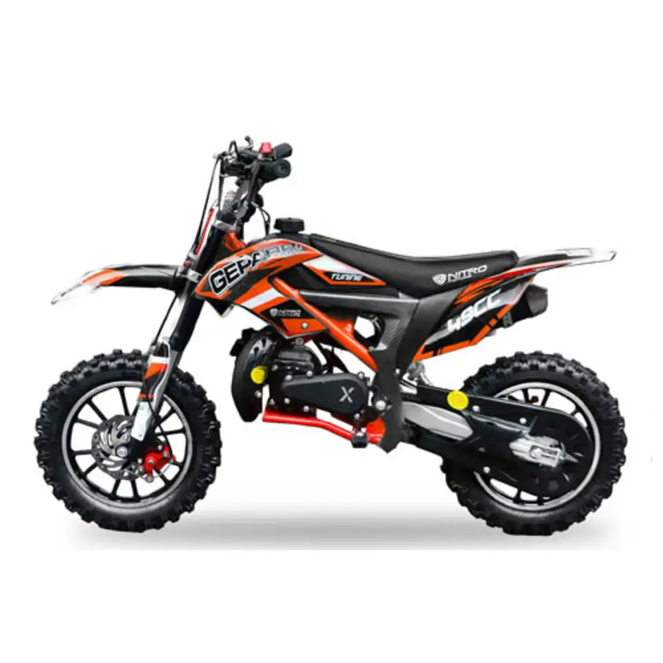 Кроссовый мотоцикл nitro 49cc dirtbike gepard deluxe tuning, фотография 3