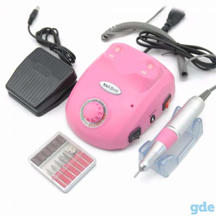 Машинка для маникюра и коррекции ногтей Nail Drill 35w розовая, фотография 1