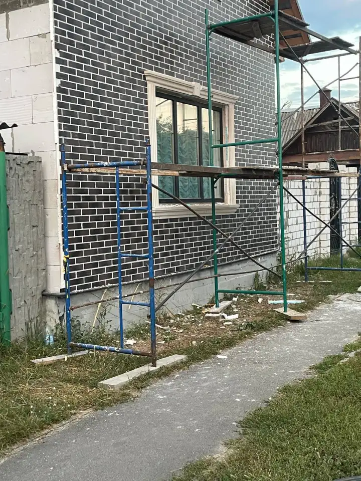 Монтаж сайдинга под дерево, кирпич, камень, фотография 2