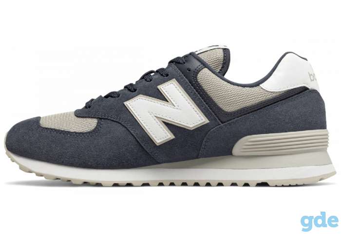 ОРИГИНАЛЬНЫЕ КРОССОВКИ New Balance ML574ESQ из Европы.  Натуральная Замша. Цвет Синий, Серый, Белый.  Размер USA 11/ UK, фотография 1
