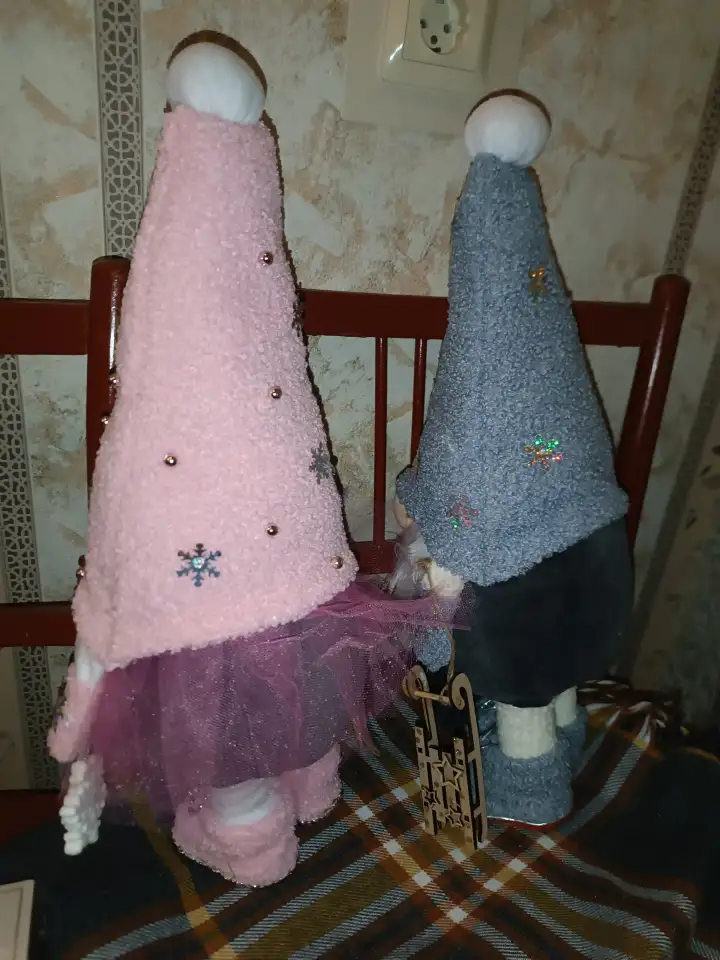 Hand-made пара лесные гномы 53 см муж и жена, фотография 4