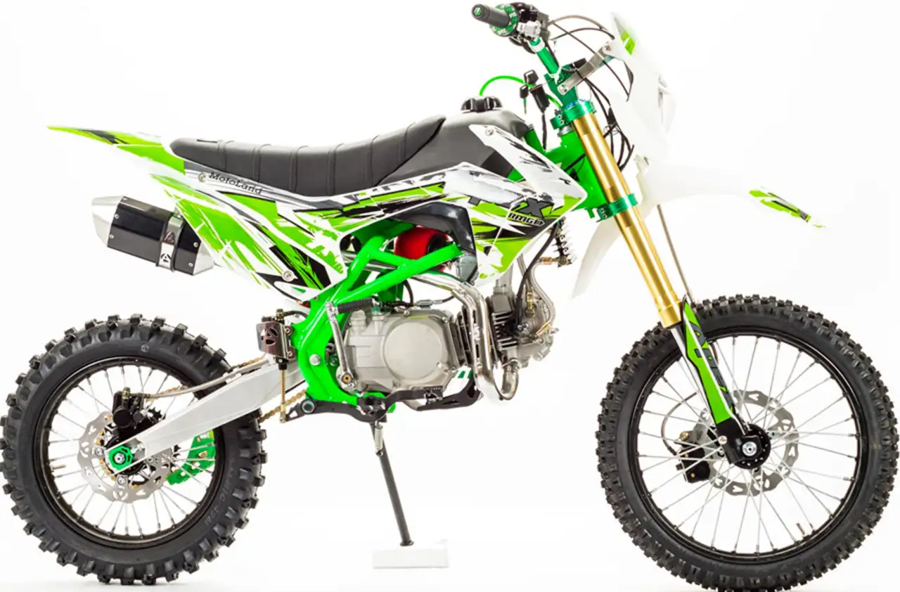 Питбайк motoland apex125 зеленый, фотография 1