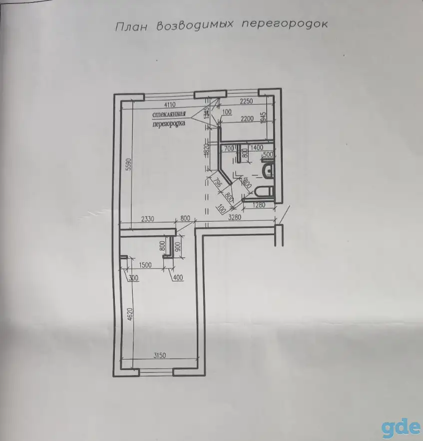 Продается двухкомнатная квартира-студия с отдельной спальней в городе Чериков., фотография 11