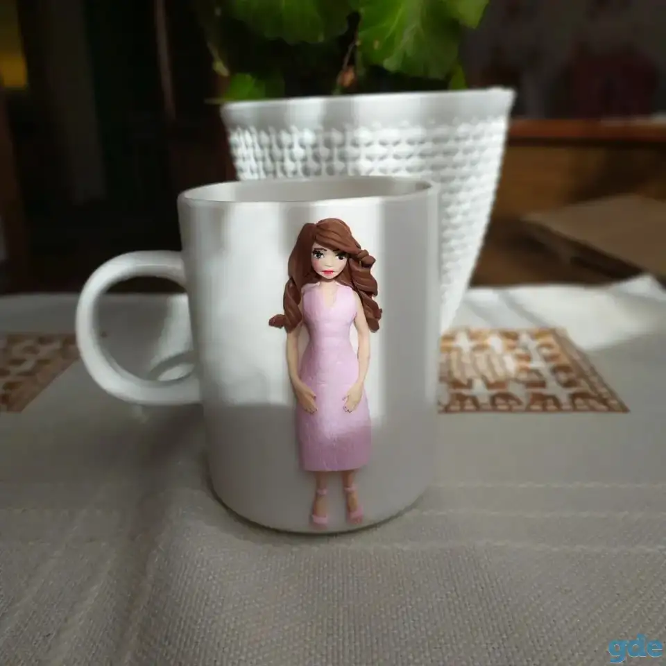 Кружки с декором из полимерной глины, фотография 1