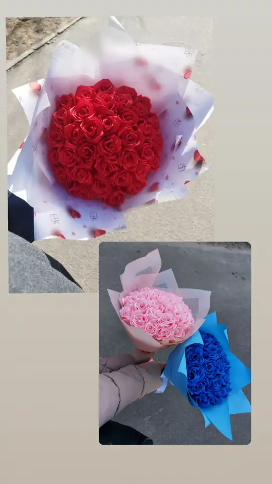 Букет из атласных лент, фотография 1