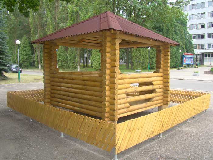 Беседки из оцилиндрованного бревна, фотография 3
