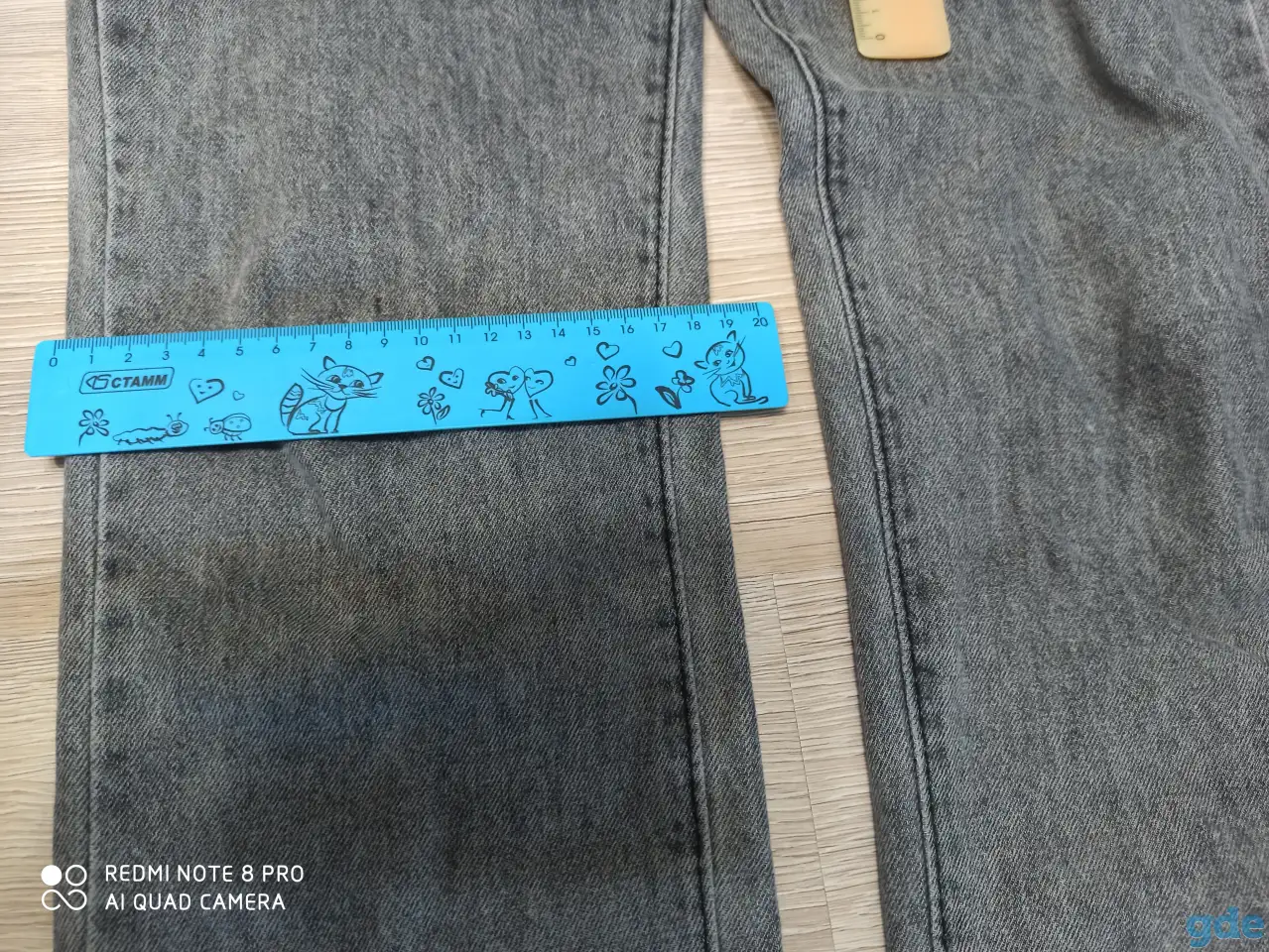 Джинсы унисекс DENIM Size26 размер 42-44/1-3 серые 8руб, фотография 3