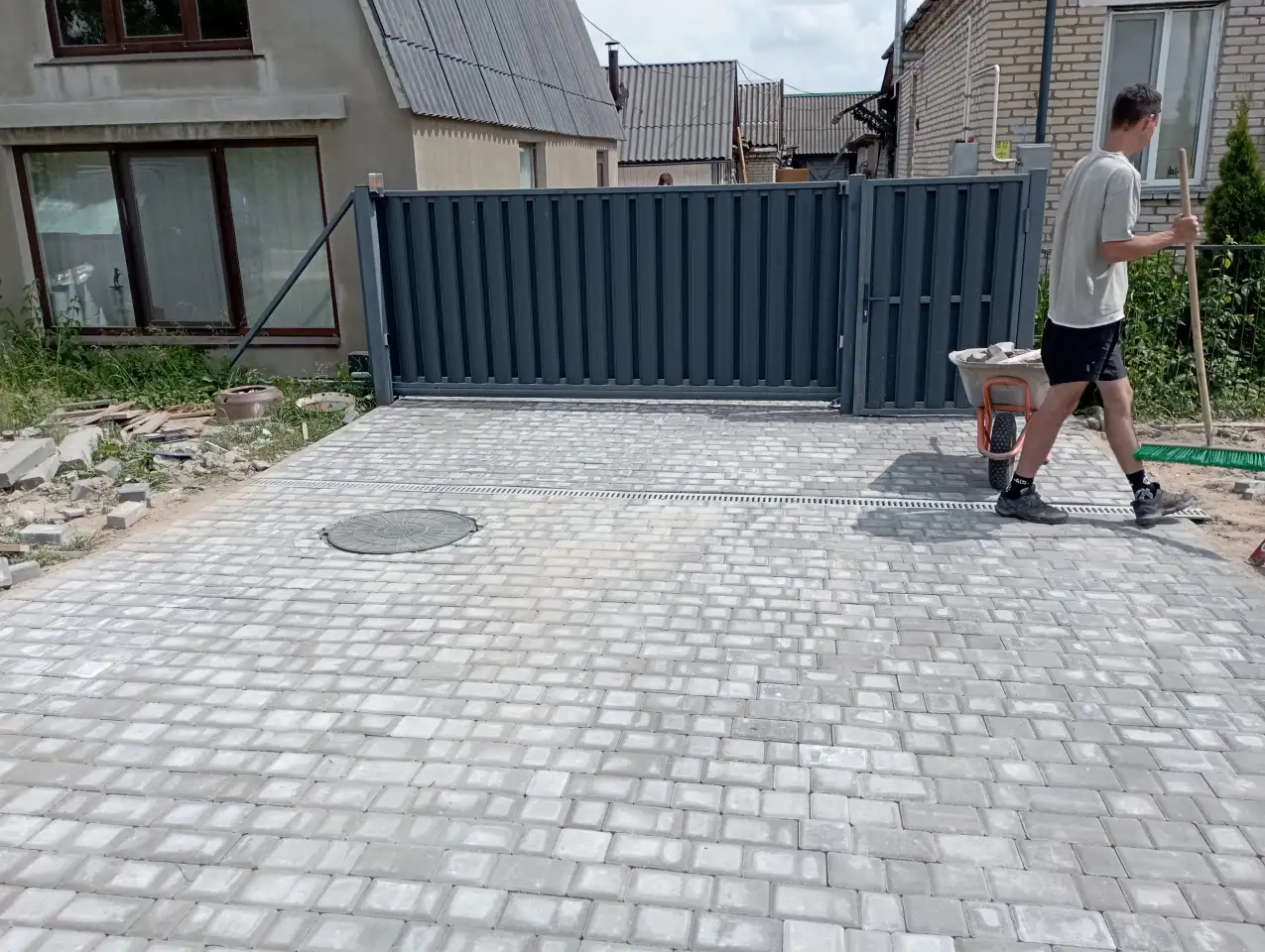 Укладка тротуарной плитки., фотография 3