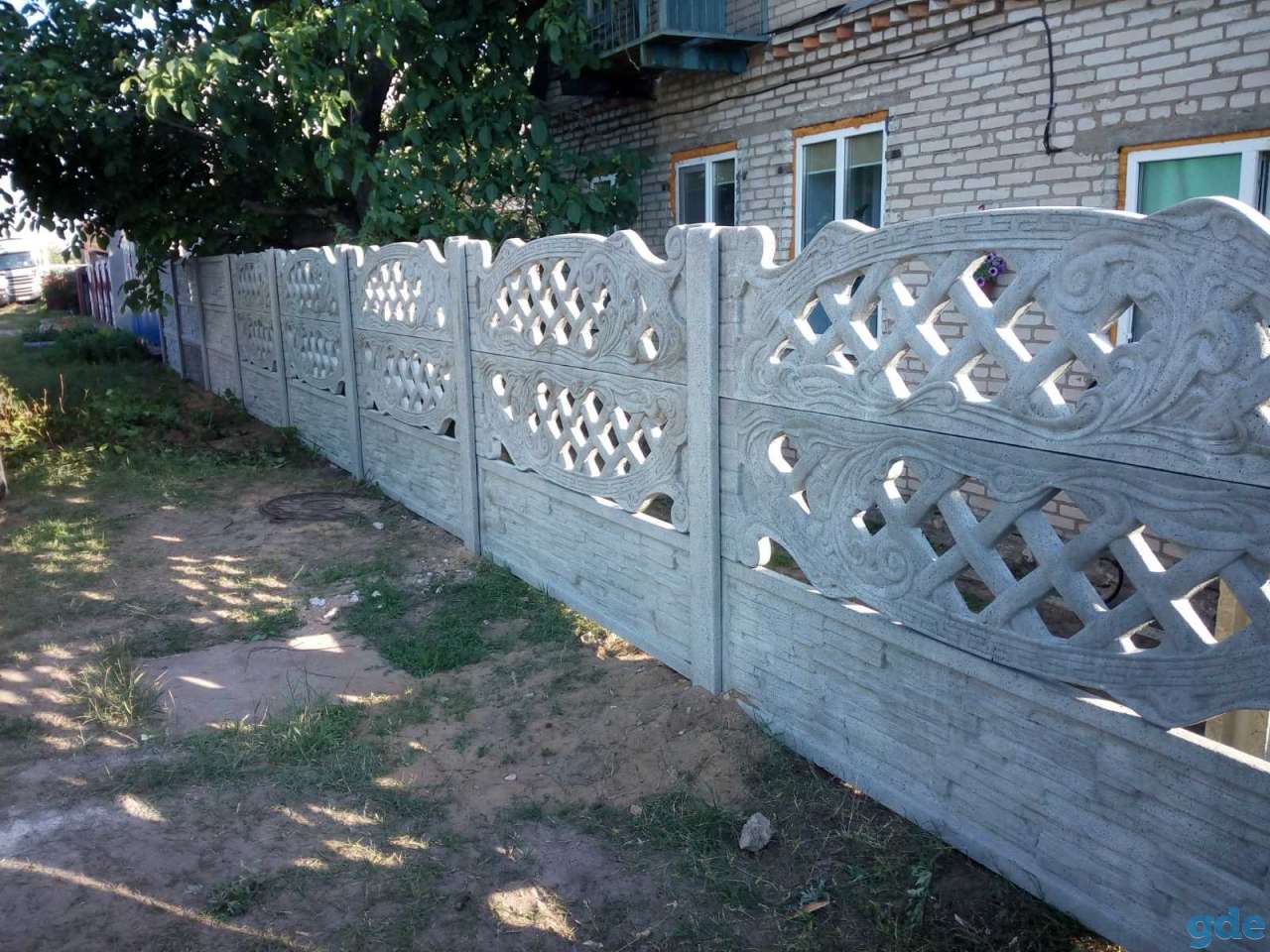 Железобетонные заборы, заборы из металлопрофиля, ворота, калитки, фотография 2