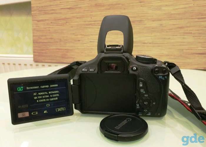 Фотоаппарат зеркальный Canon EOS 600D Kit 18-55mm IS II с объективом., фотография 3