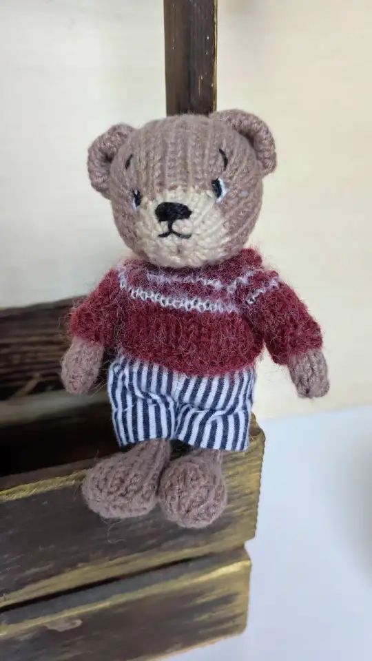 Мишки. Handmade.Вязаная игрушка. Хенд Мейд., фотография 3