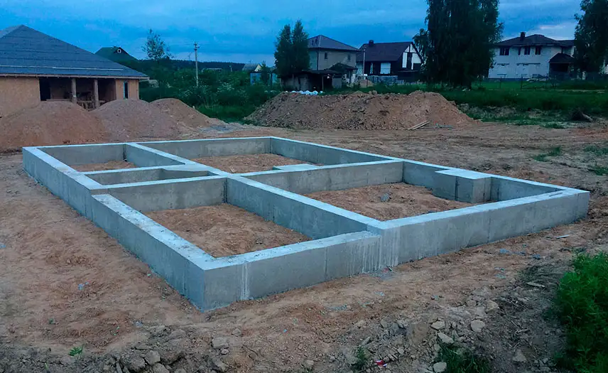 Возведение железобетонных фундаментов, фотография 1