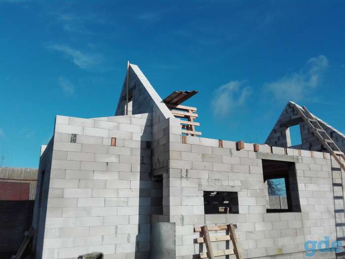 Кладка газосиликатных блоков, фотография 1