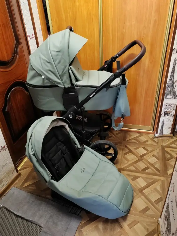 коляска 2 в 1 bjoy mia эко кожа, фотография 9