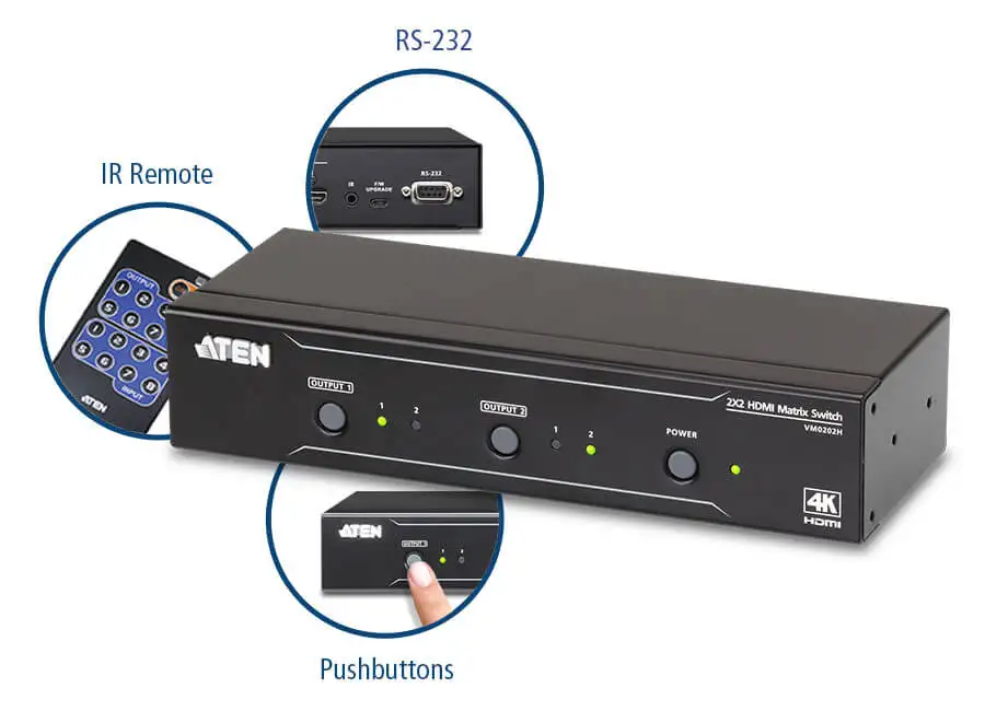 Подается Матричный коммутатор ATEN VM0202H  VM020, фотография 2