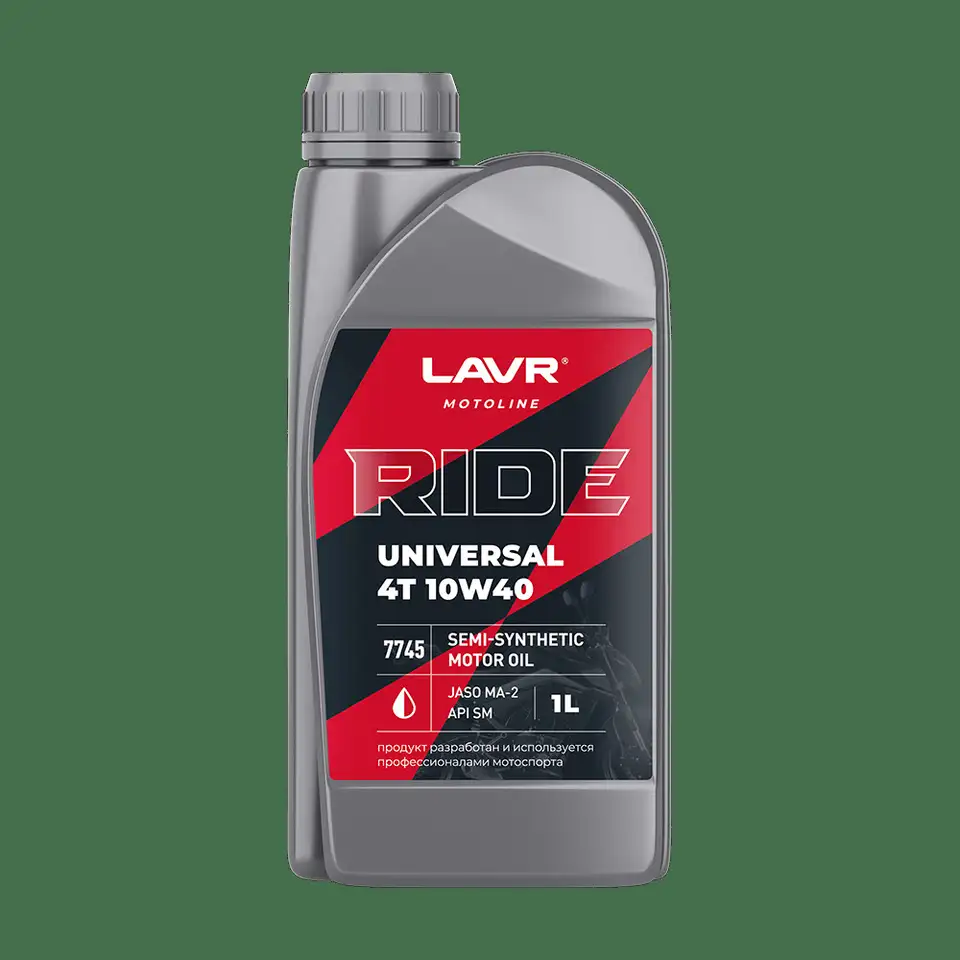Моторное масло для мотоциклов ride universal 4t 10w40 sm lavr motoline,, фотография 1