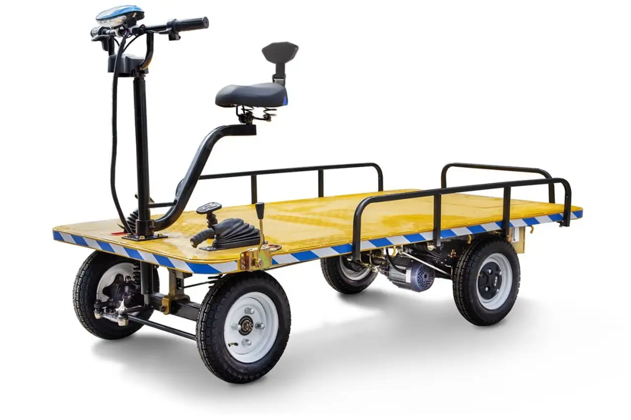 Платформенная тележка электрическая rutrike склад 2000, фотография 1