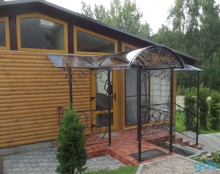 кованые козырьки,перила,входные группы, фотография 6