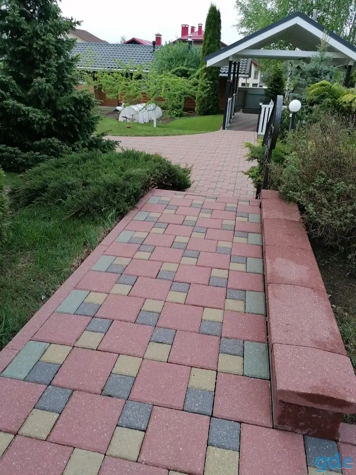 Мойка чистка тротуарной плитки, фотография 2