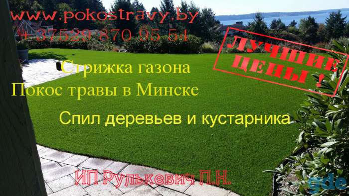 Покос травы и стрижка газона, скашивание бурьяна в Минске и области, фотография 1