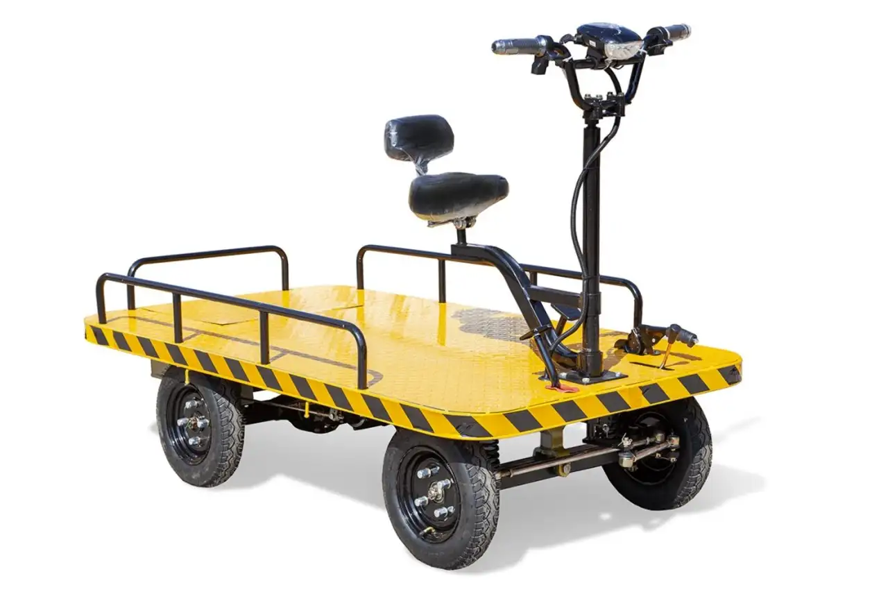 Платформенная тележка электрическая rutrike склад 1750, фотография 1