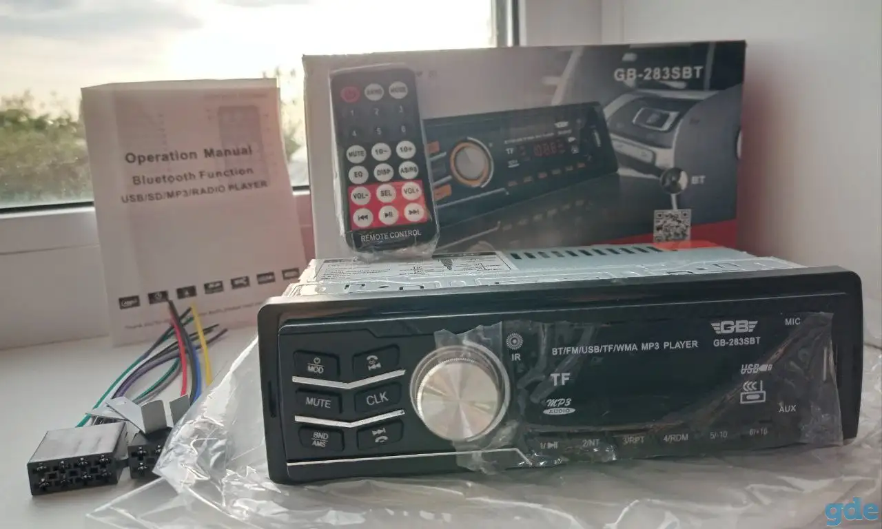 МАГНИТОЛА GB-282SBT, GB-283SBT (БЛЮТУЗ, АУКС, РАДИО), фотография 9