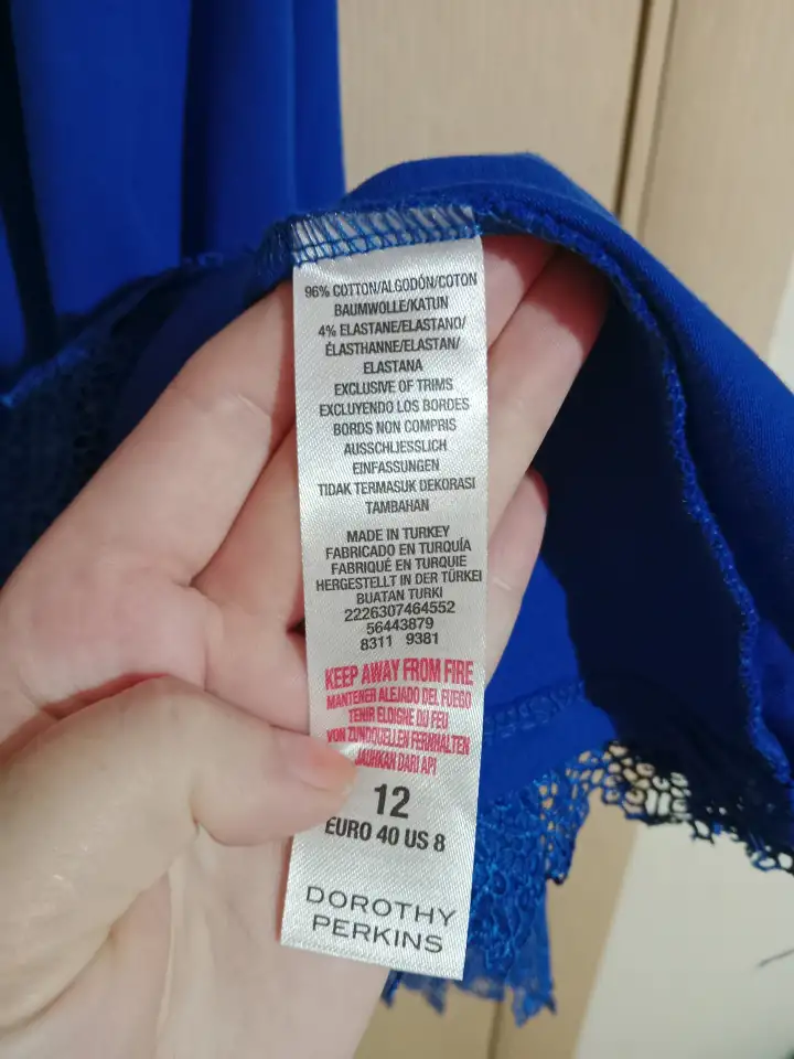 2 новых платья синее и чёрное, кружево 44-48 р-ра 96 хлопок от Dorothy Perkins, фотография 7