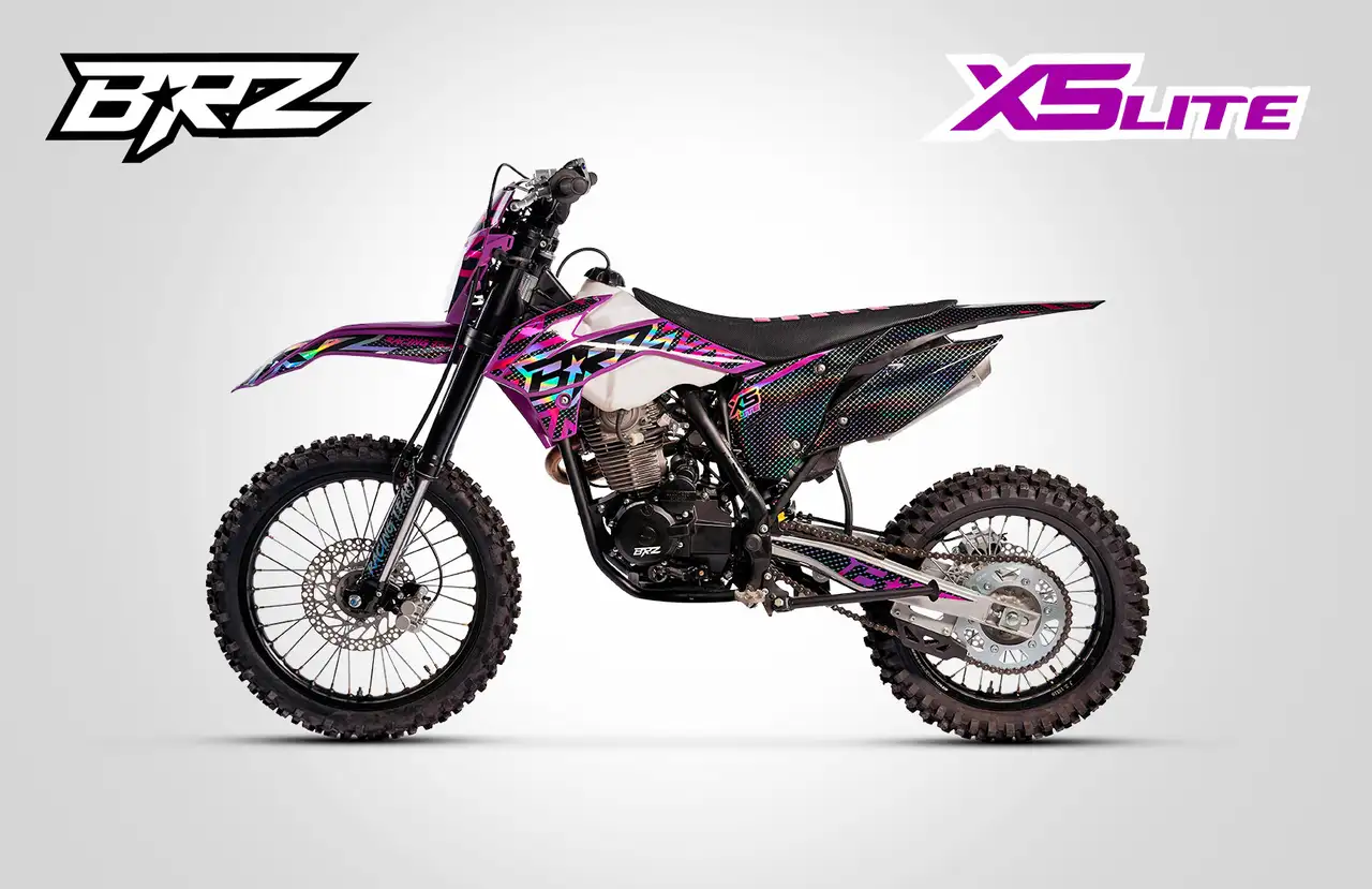 Мотоцикл brz x5 lite 19/16 (172fmm, 2023 г.) purple, фотография 3
