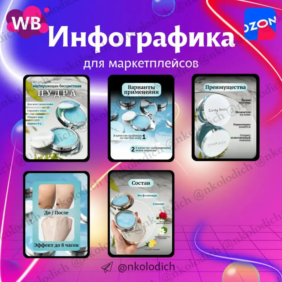 Инфографика, дизайн товара для маркетплейсов, фотография 12