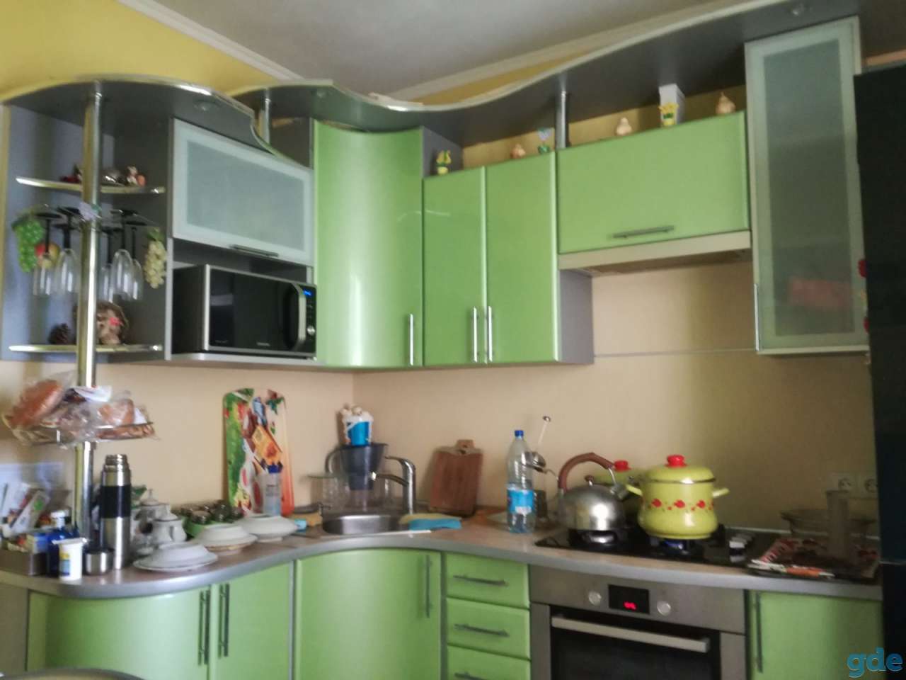 Кухня б/у + стол, вытяжка, мойка, смеситель, фотография 1