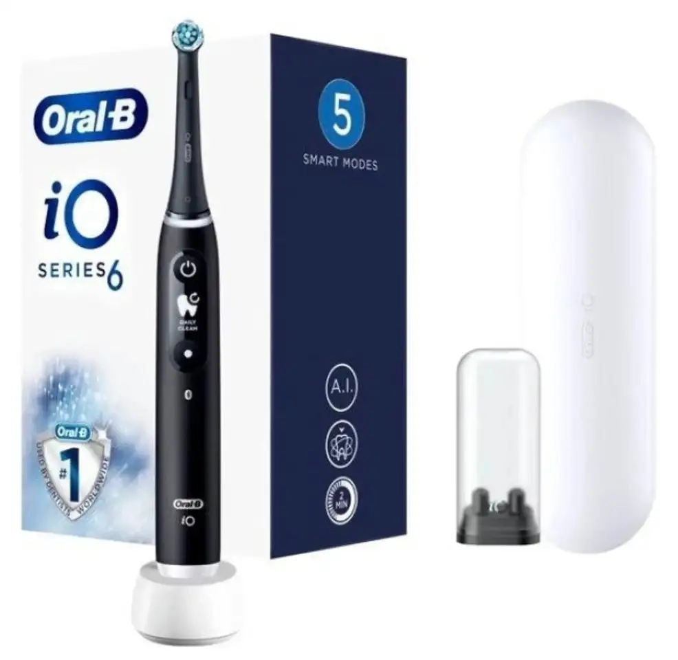 Электрическая зубная щетка oral-b io 6 (черный) 4210201410171, фотография 1