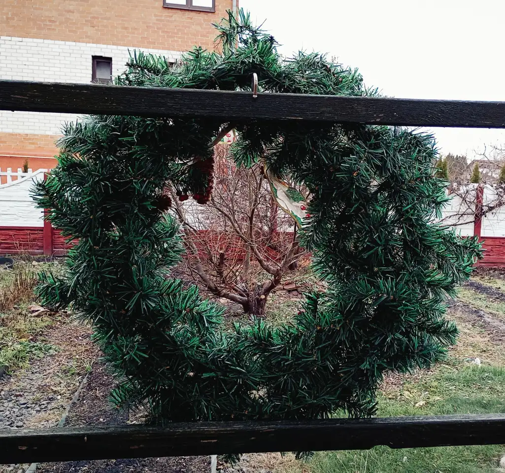 Венок Новогодний Рождественский на дверь, фотография 2
