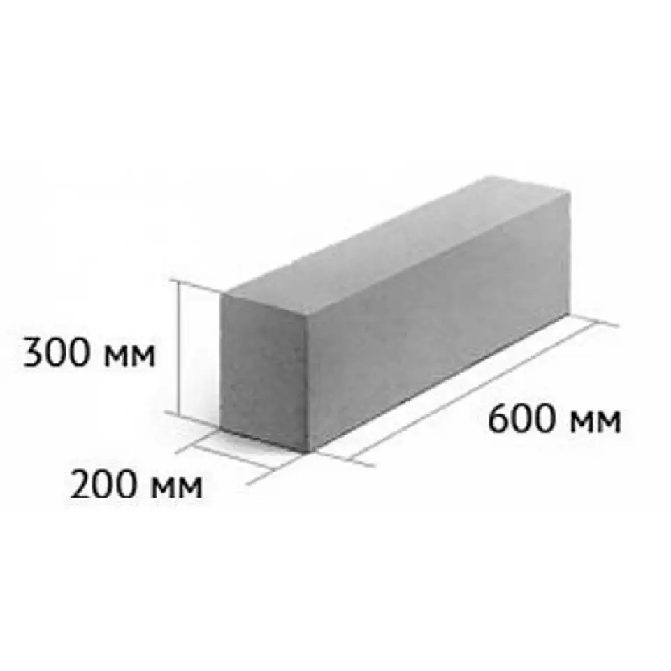 Блоки пгс 600-200-300 - цена за м3, фотография 1