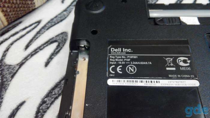 Ноутбук dell p10f001 на разборку, фотография 3