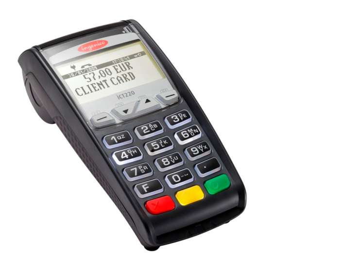 Банковский платежный терминал Ingenico ICT220 GSM/Ethernet/Dial-up с выносной клавиатурой для ввода пин-кода IPP 220 , фотография 2