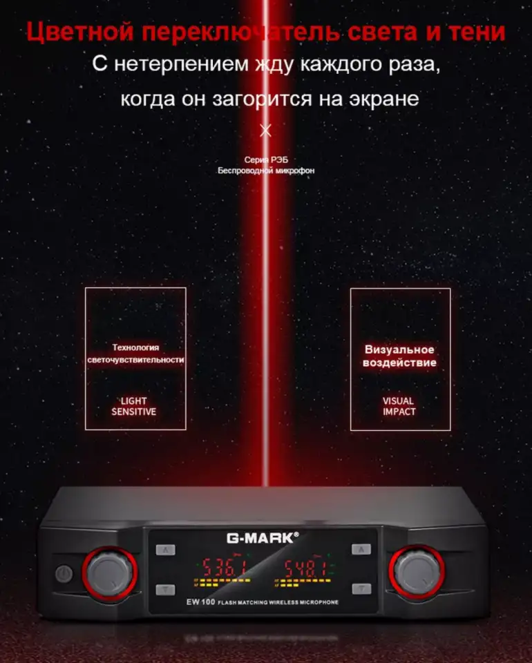 Беспроводные ручные микрофоны G-Mark, фотография 4