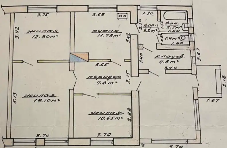 Продажа половины дома (трехкомнатной квартиры), Рогачев, ул. Генерала Петровского ул, 11/1, фотография 12