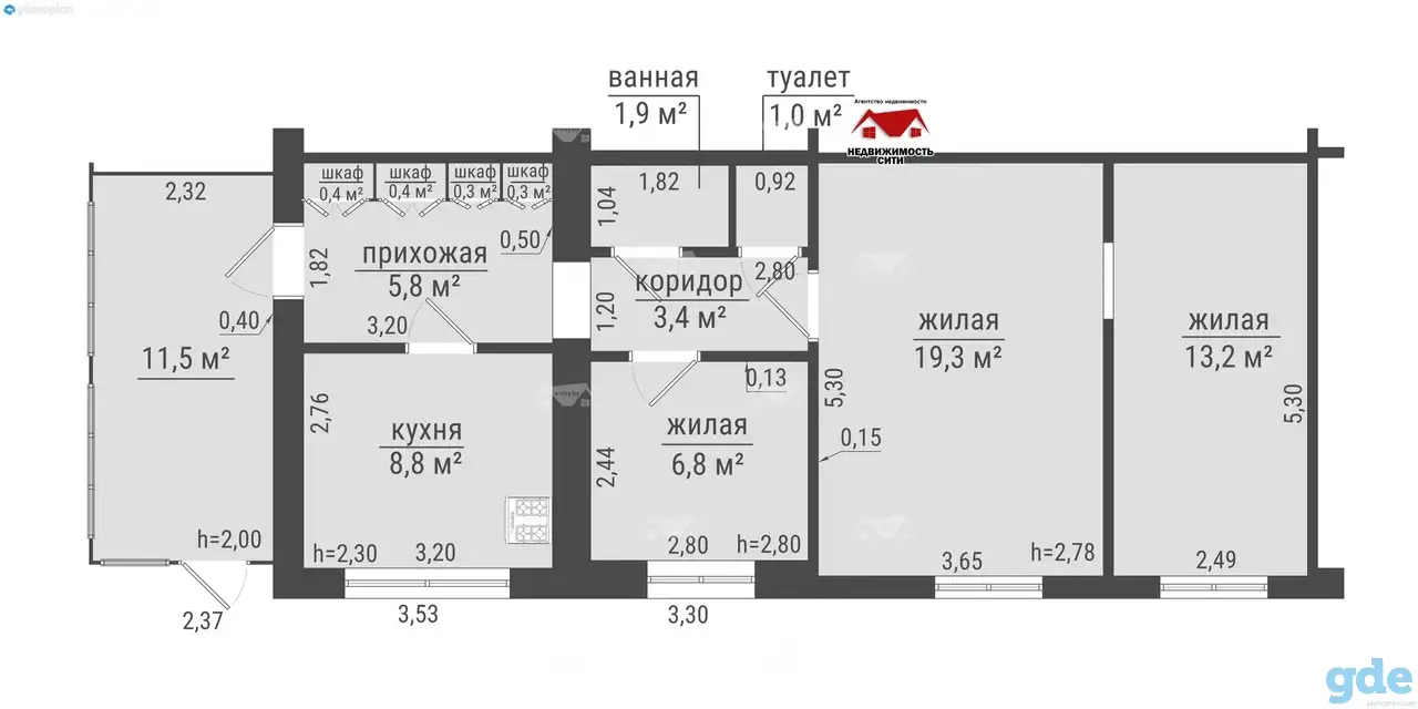 3-х комн. квартира на ул.Строителей,4 г.Орша, фотография 12